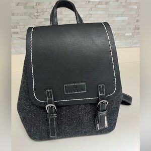 Islander Harris Tweed Black Backpack Purse